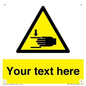 Custom warning crushing of hands